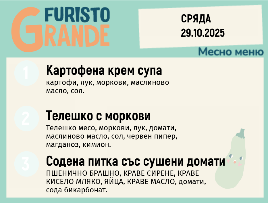 Меню 29.10 месно 300гр. 