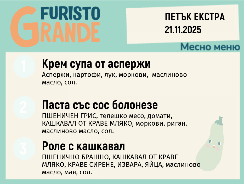 Меню 21.11 Екстра месно 300гр.