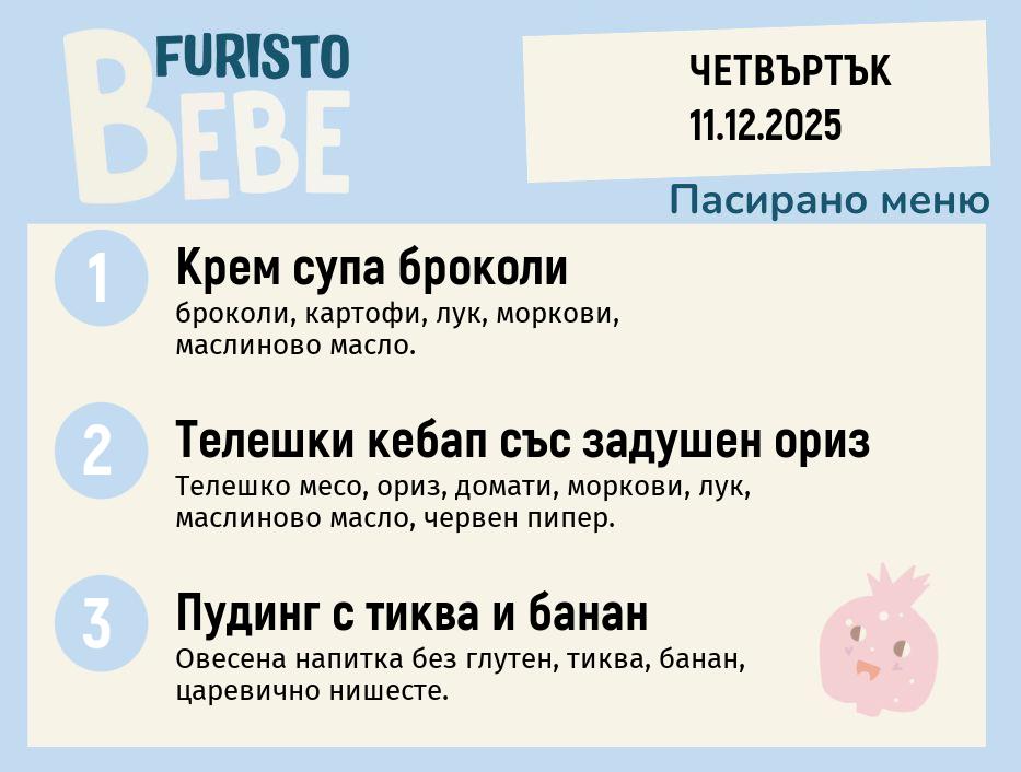 Меню 11.12 Bebe 200гр.