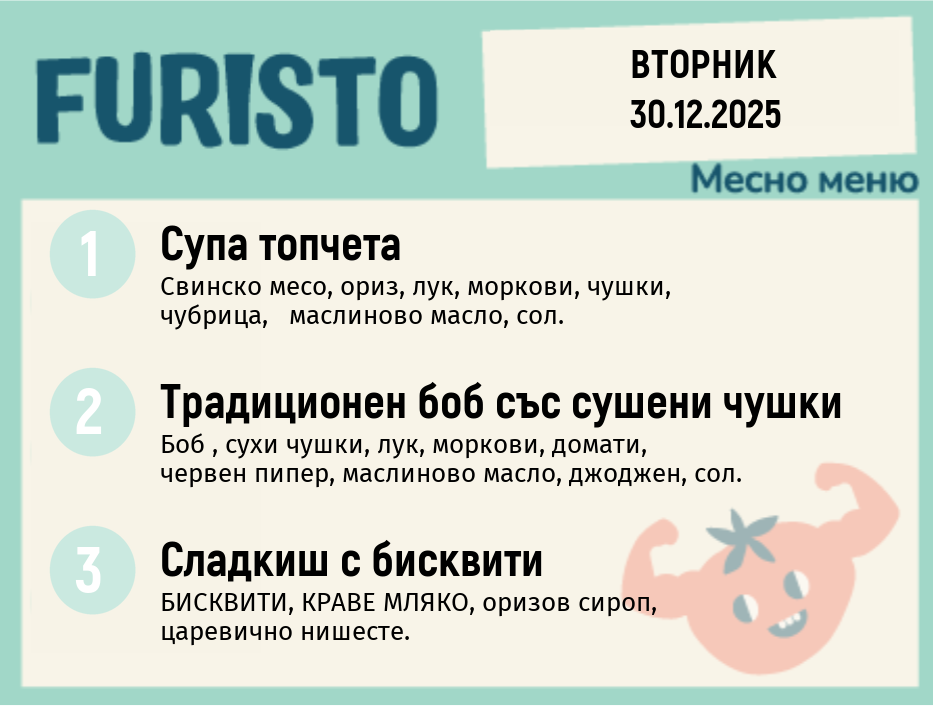 Меню 30.12 месно 200гр. 