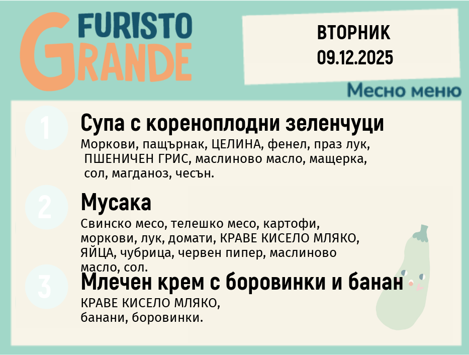 Меню 09.12 месно  300гр.