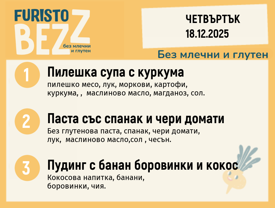 Меню без млечни и глутен 18.12 200гр.