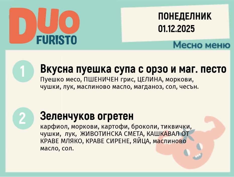 Меню 01.12 DUO 200гр.