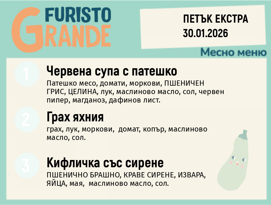 Меню 30.01 Екстра месно 300гр.