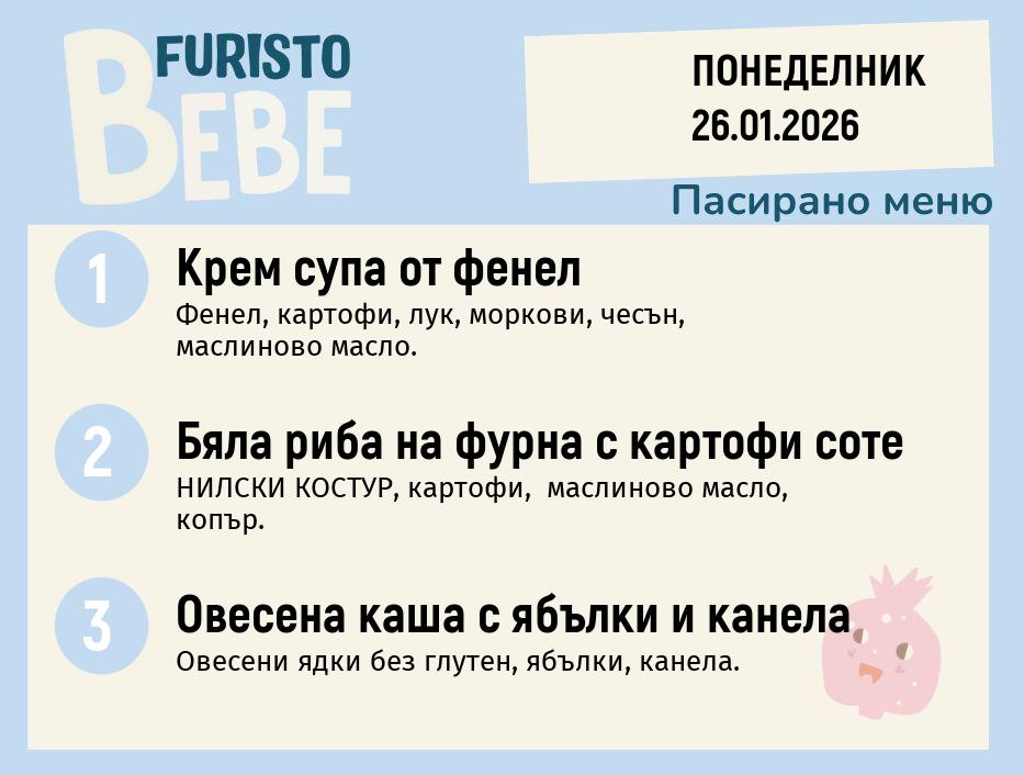 Меню 26.01 Bebe 200гр.