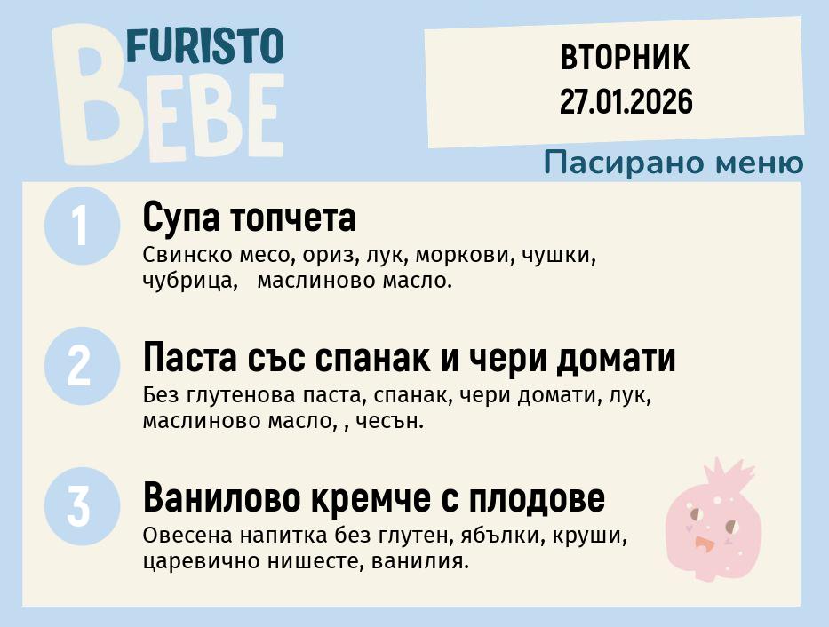 Меню 27.01 Bebe 200гр.
