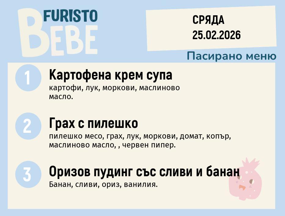 Меню 25.02 Bebe 200гр.