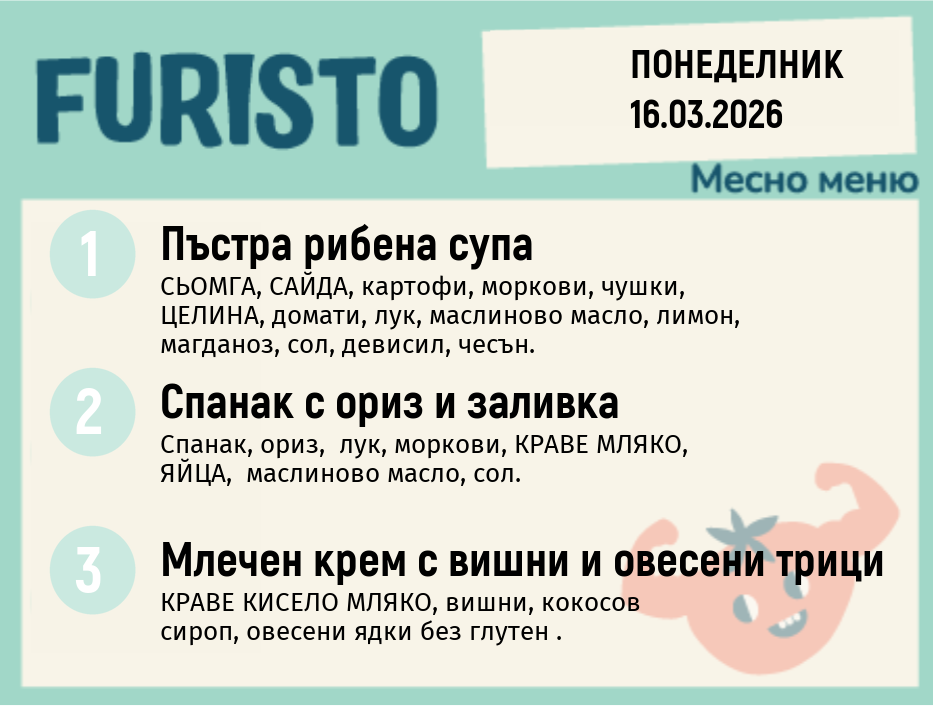 Меню 16.03 месно 200гр.
