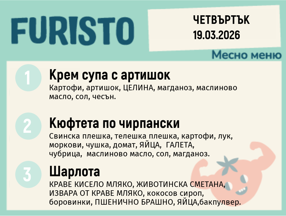 Меню 19.03 месно 200гр.