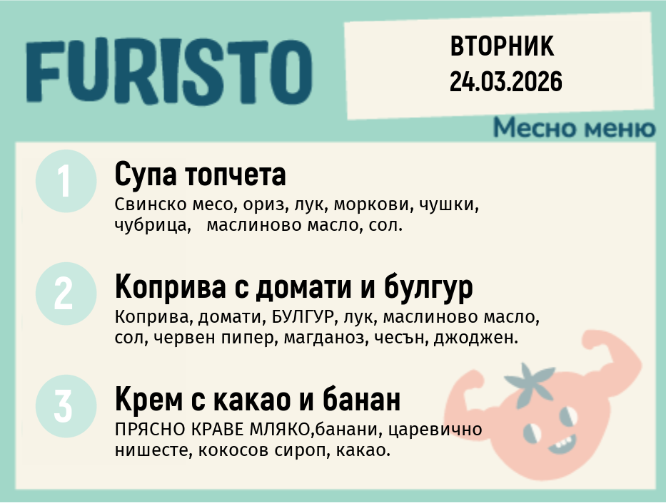 Меню 24.03 месно 200гр.