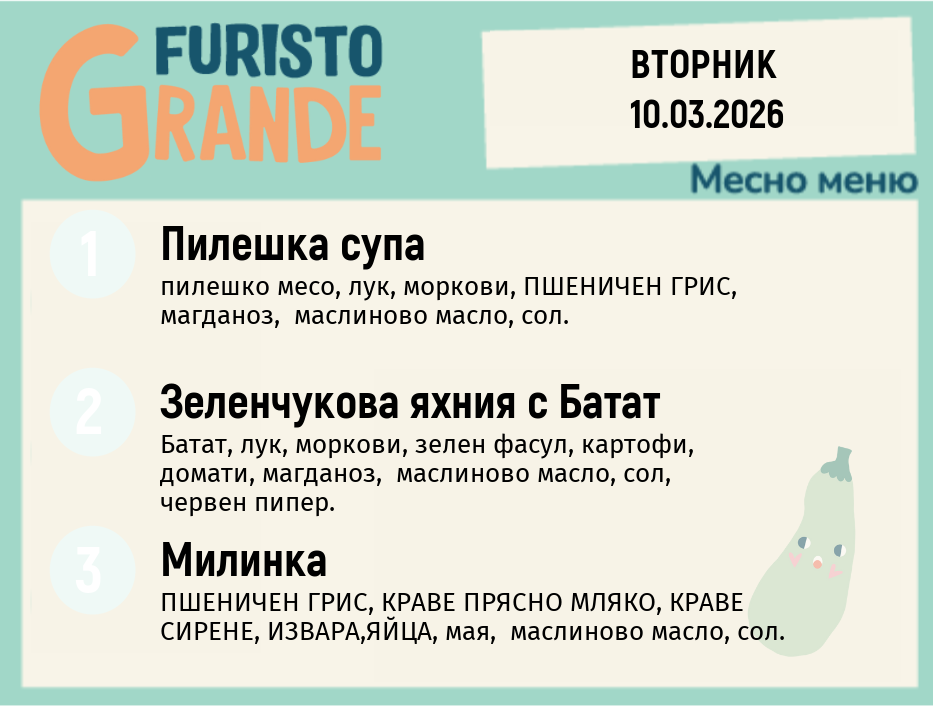 Меню 10.03 месно  300гр.