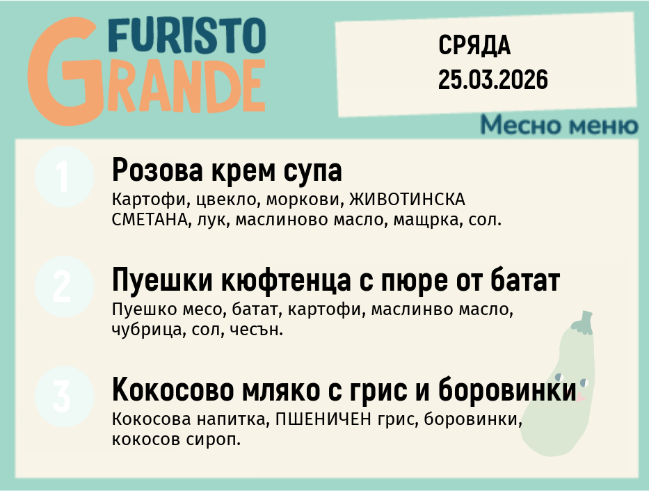 Меню 25.03 месно 300гр. 