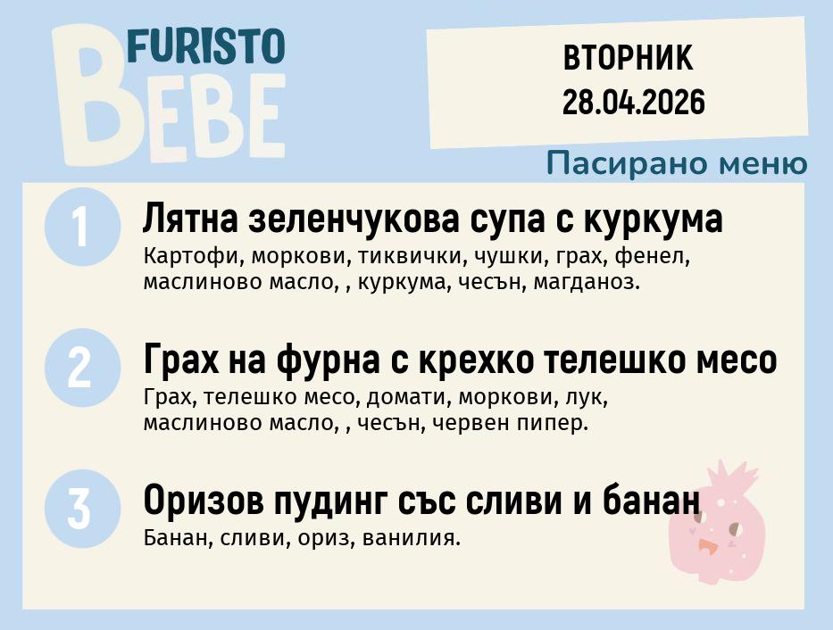 Меню 28.04 Bebe 200гр.