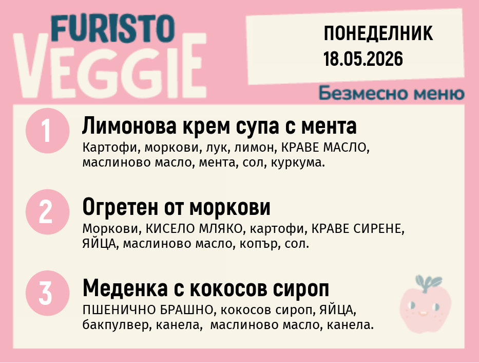 Меню 18.05 безмесно  200гр.