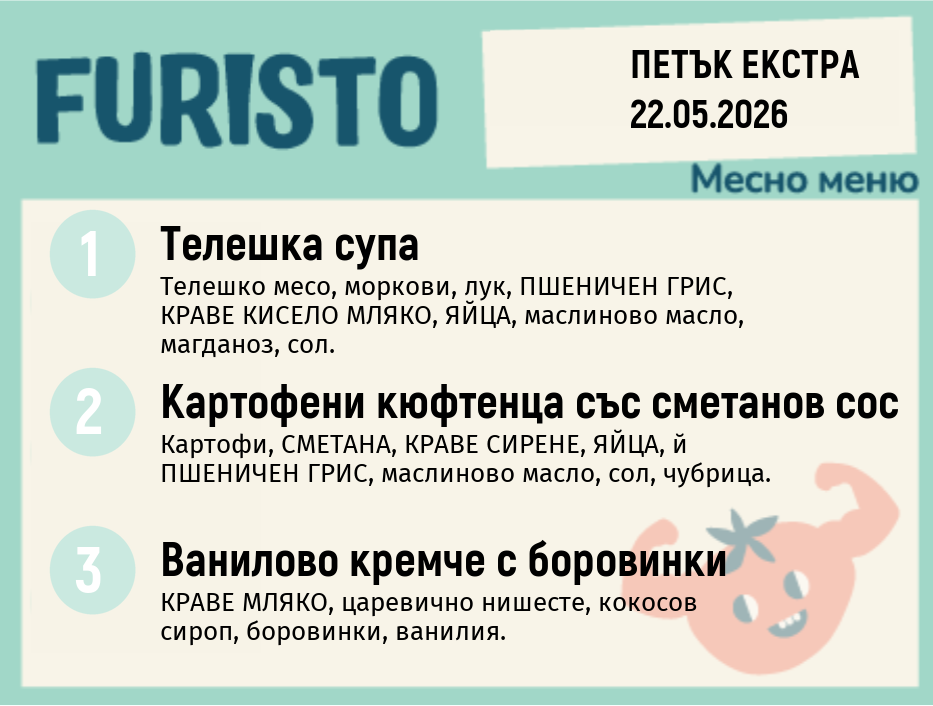 Меню 22.05 Екстра месно 200гр.