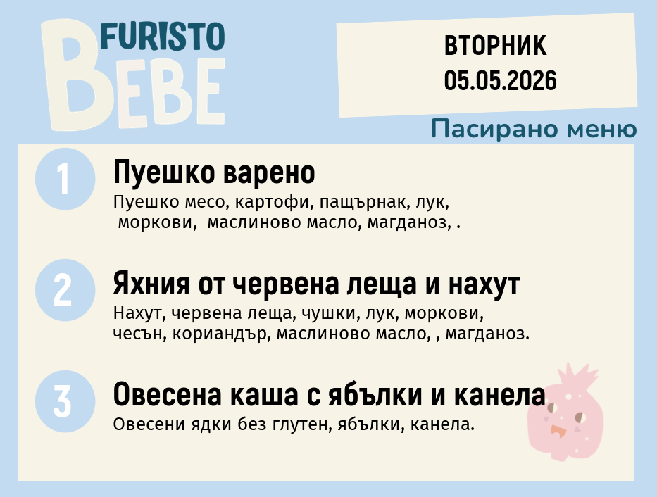 Меню 05.05 Bebe 200гр.