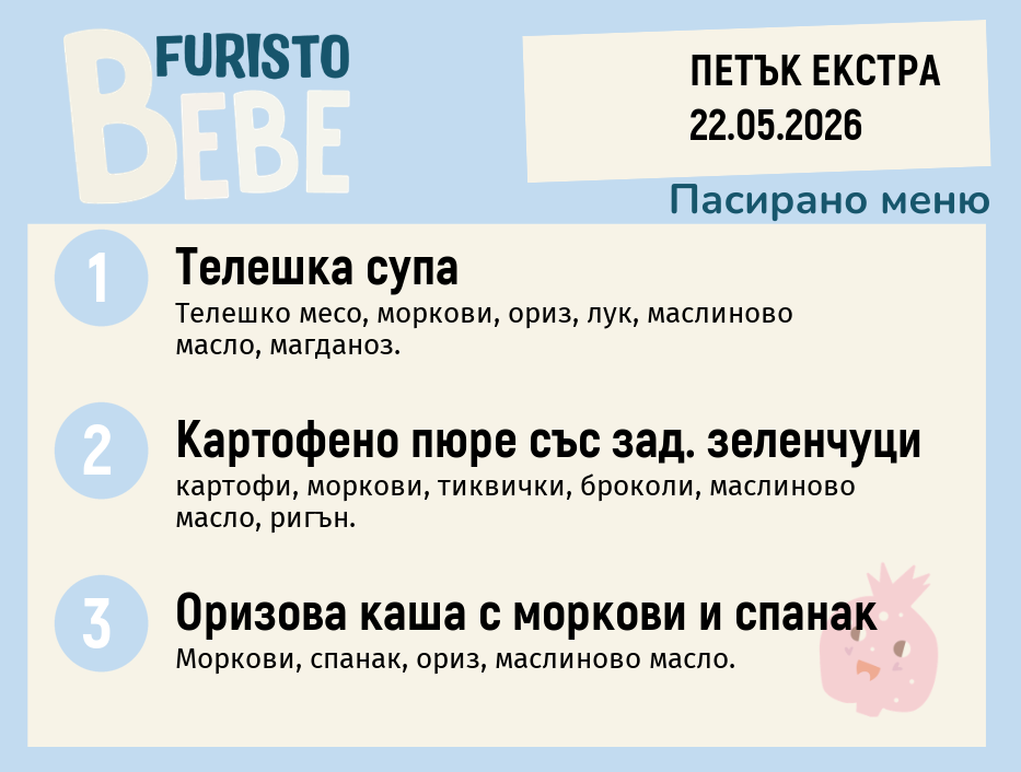 Меню 22.05 Екстра Bebe 200гр.